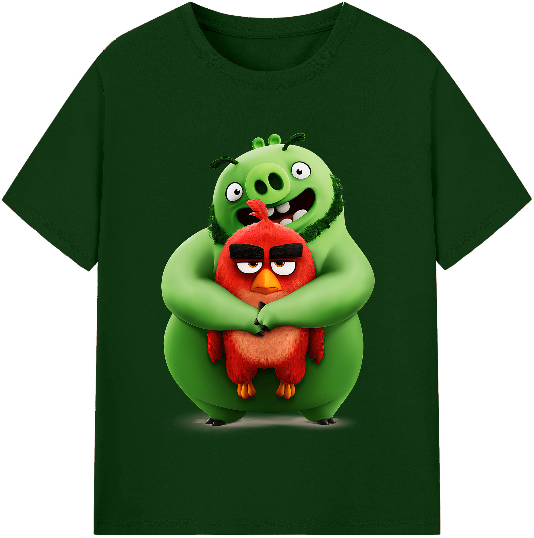 （画像用） Angry Birds アングリーバード 綿100％半袖Tシャツ（フロントプリント）